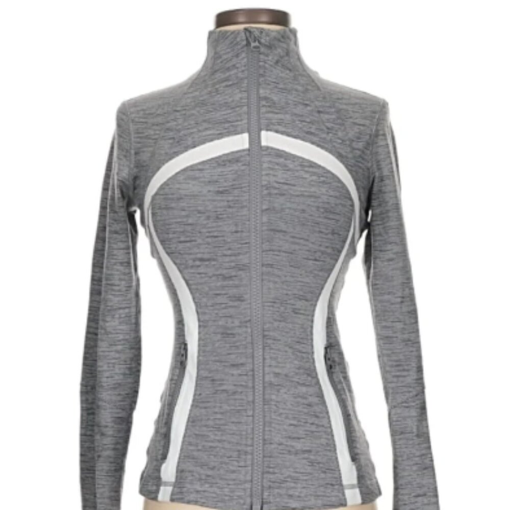 Lululemon Define Jacket Grey Stripe - Size 2